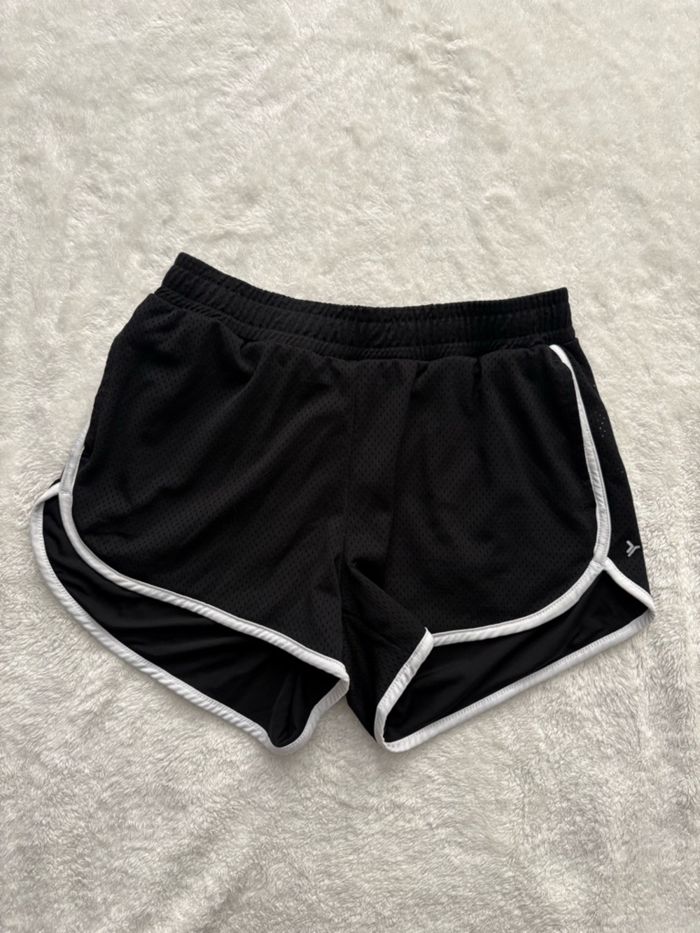 Old Navy Black Athletic Shorts with White Trim